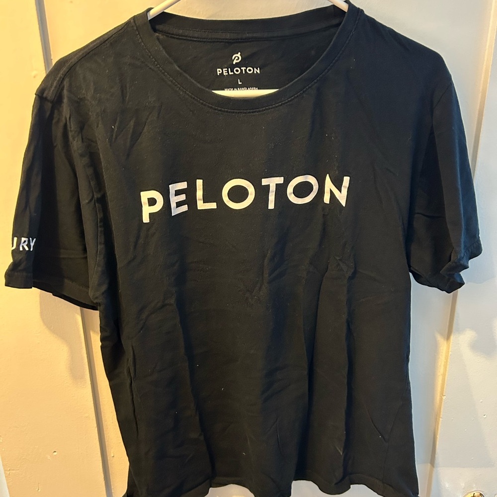 Peloton Black Crew Neck Tee